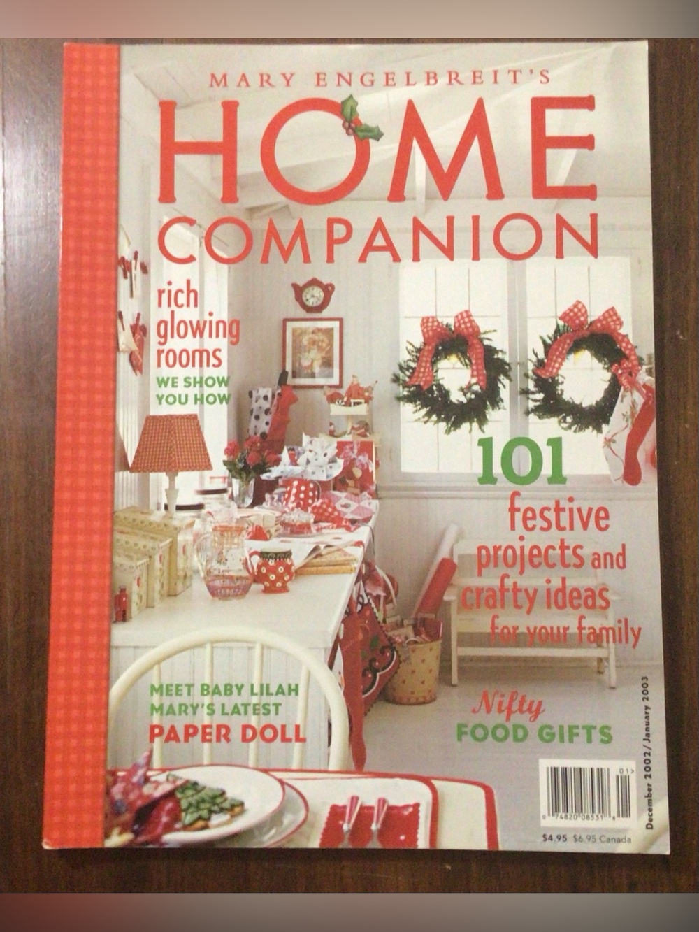 Mary Engelbreit's Home Companion Magazine Dec 02/Jan 03 Holiday w/ Paper Doll